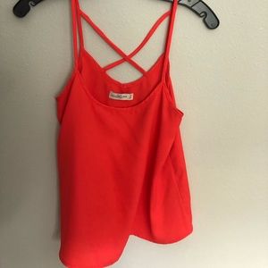Abercrombie & Fitch coral Cross tank